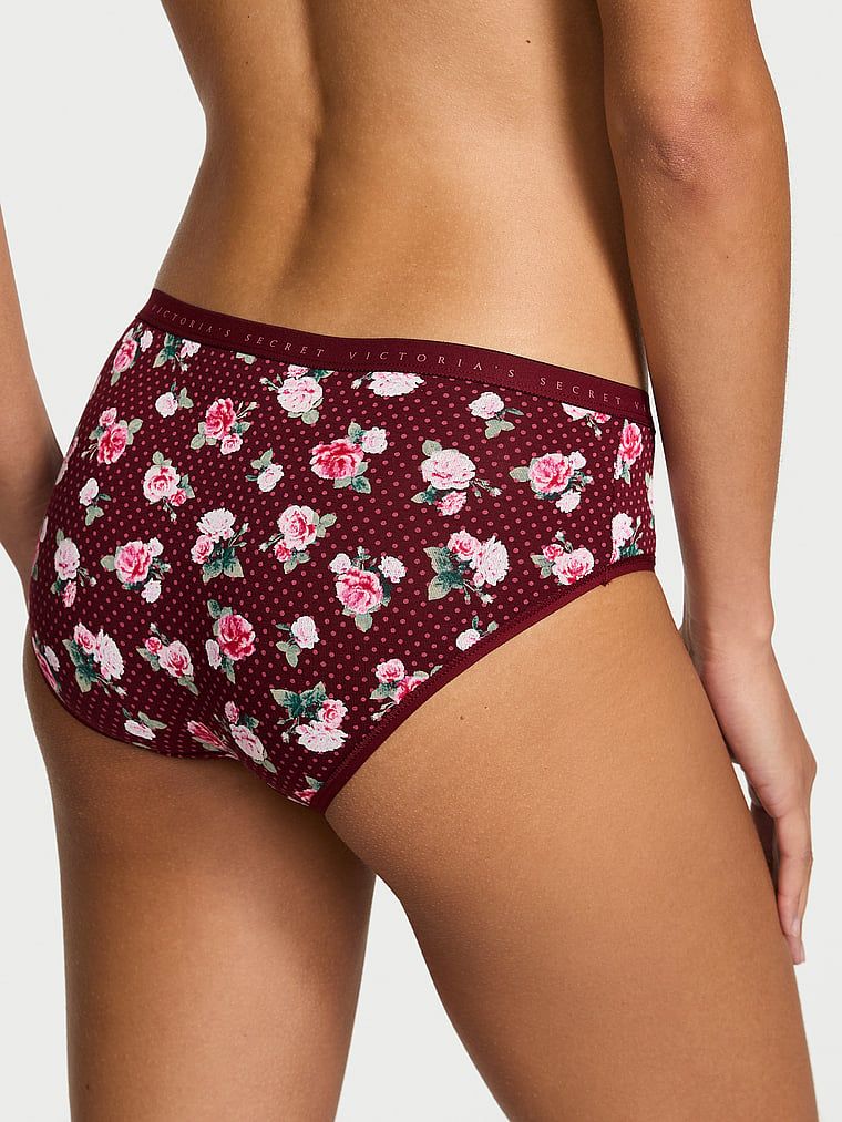 Chiloți de bumbac Hiphugger. Produsul este de culoare florală și provine din colecția Body by Victoria.