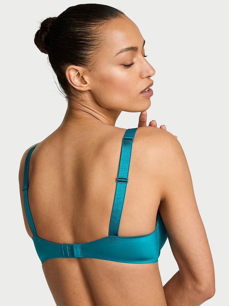 Sutien măritor push-up 2 mărimi Bombshell Shine Strap. Produsul este de culoare albastră și provine din colecția Very Sexy.