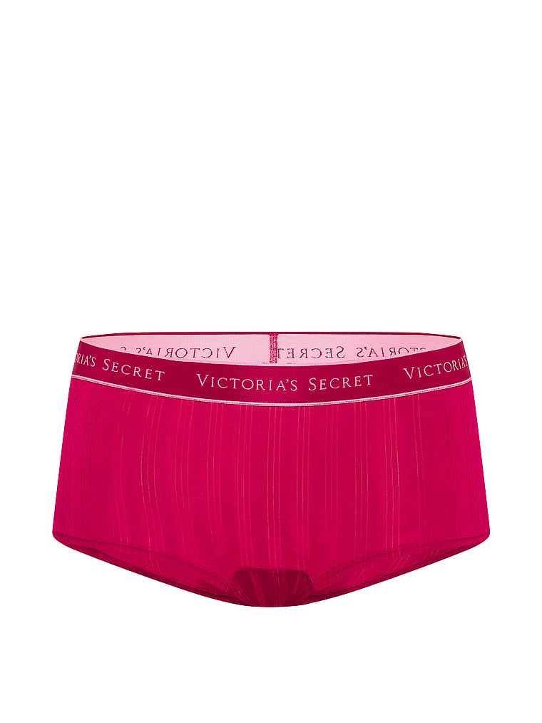 Pantaloni scurți din modal Ultra-Fine Logo Boyshort. Produsul este roz și provine din colecția Bumbac.