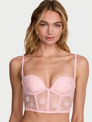 Dream Angels Top corset decoltat cu broderie cu flori