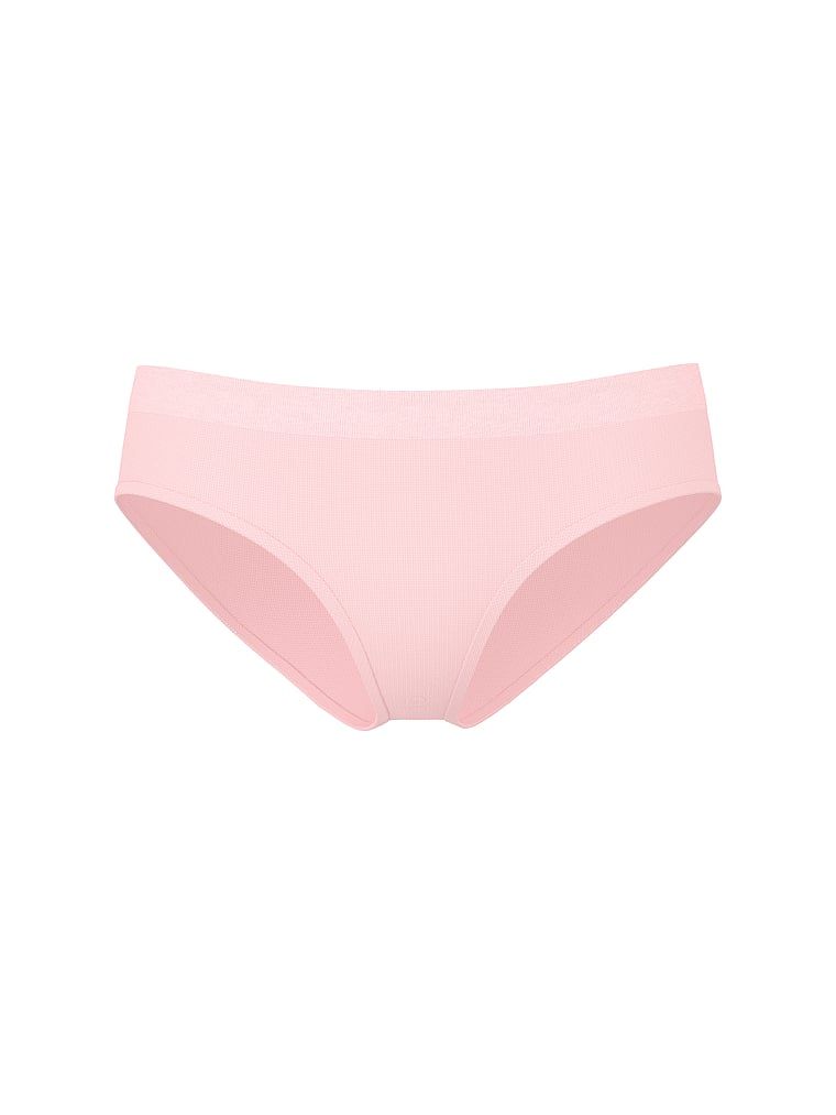Chiloți cu fundă la spate Bikini cu fundă fără sudură. Produsul este de culoare roz și provine din colecția Seamless