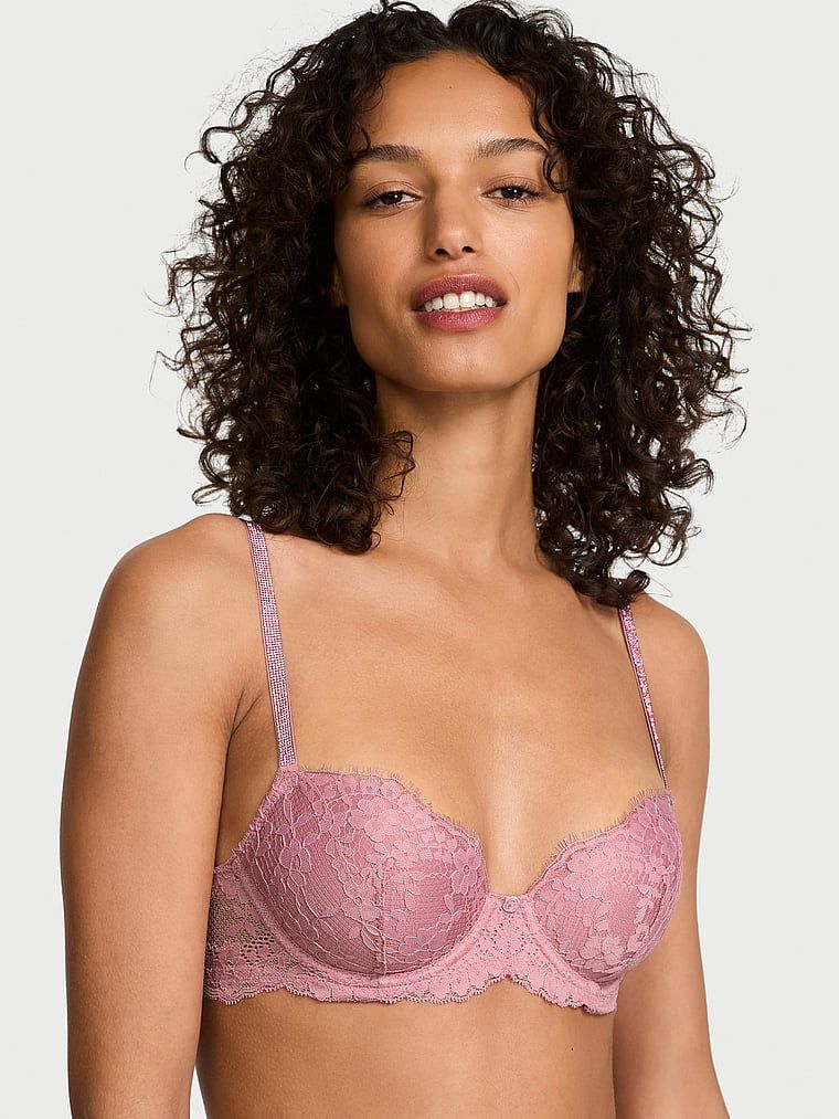 Dream Angels Sutien Demi Twinkle din dantelă, cu bretele și acoperire clasică