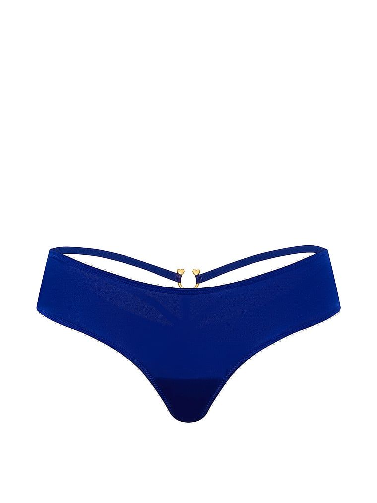 Chiloți cu centură pe spatele Ring Hardware Cheeky. Produsul este de culoare albastră și provine din colecția Very Sexy.