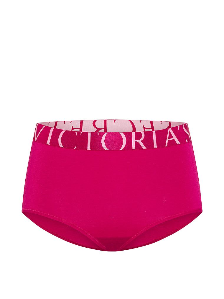 Chiloți din bumbac cu talie înaltă Exploded Logo Brief. Produsul este roz și provine din colecția Bumbac.