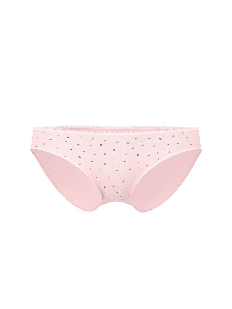 Chiloți din bumbac cu paiete Sparkle Hiphugger. Produsul este de culoare roz și provine din colecția Victoria's Secret.