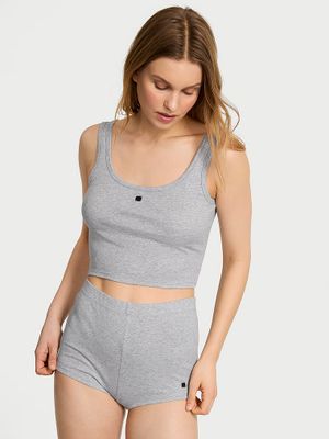 Victoria's Secret Set de pijama cu maiou și șort din bumbac