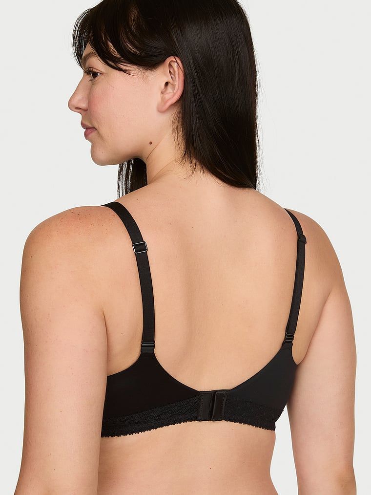 Sutiene push-up cu dantelă Perfect Shape Lace-Trim. Produsul este negru și provine din colecția Body by Victoria.