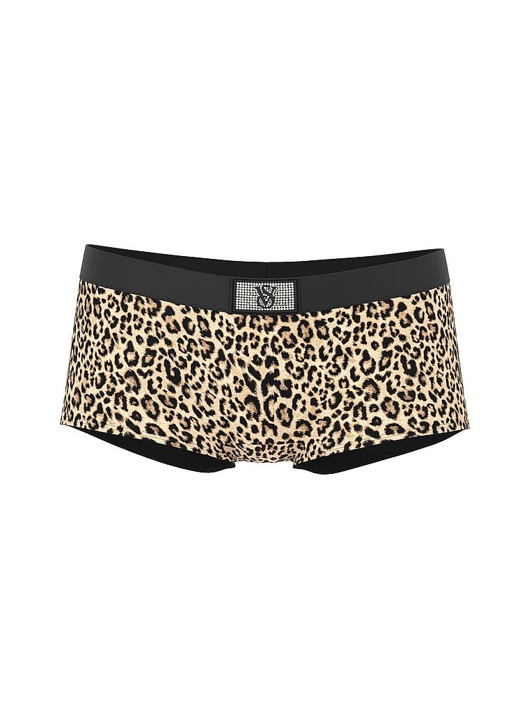 Pantaloni scurți din bumbac cu sigla Shine Patch strălucitor. Produsul are un model cu tematică animală și provine din colecția Cottumbac.