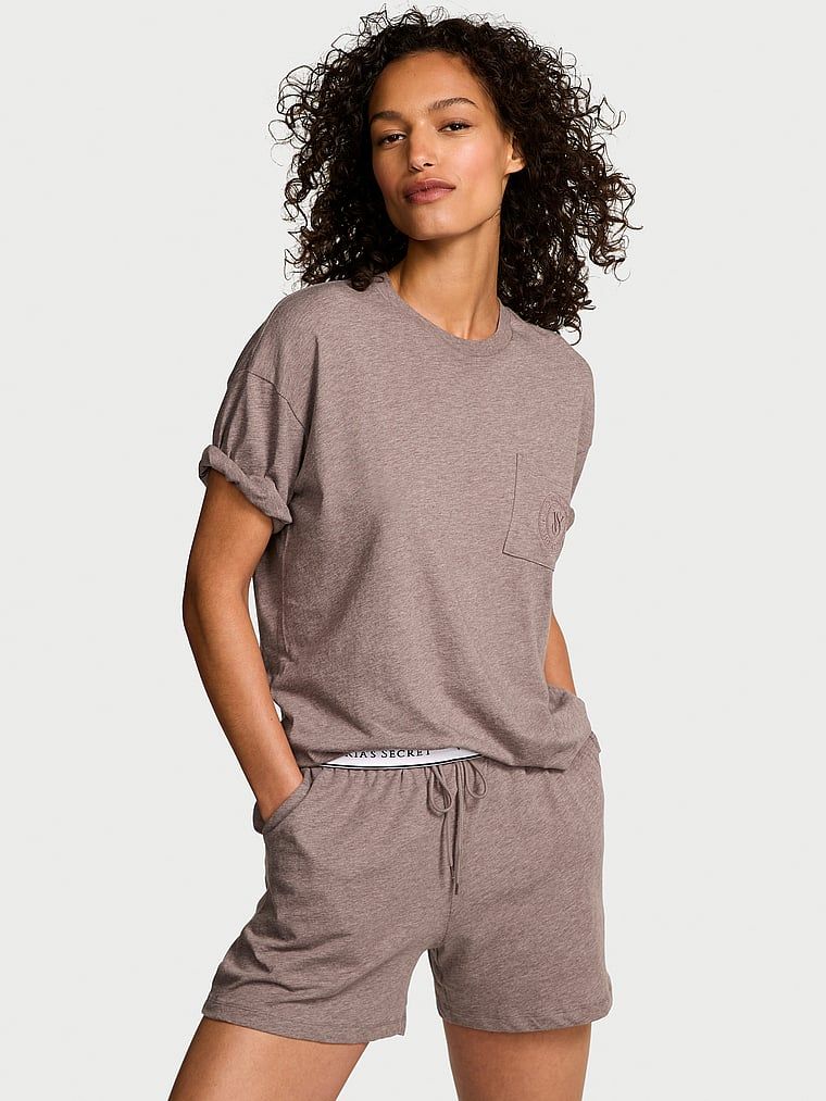 Victorias Secret Set de pijama scurtă din bumbac 100%