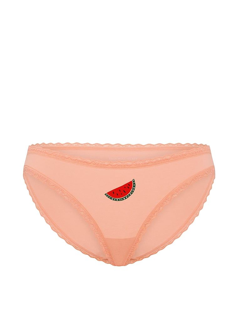 Chiloți din bumbac cu dantelă cu dantelă și baie de baie. Produsul este multicolor și provine din colecția Lace Trim.