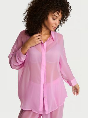 Victoria's Secret Cămașă din șifon cu nasturi în față