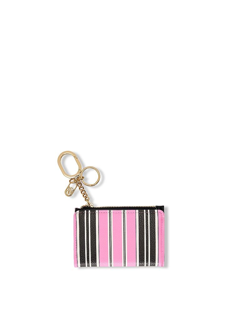 Pink and Black Stripe Portcard pliabil