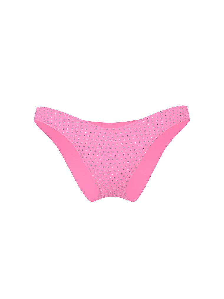 Pantaloni esențiali Diamante brazilieni de bikini. Produsul este roz și provine din colecția Victoria's Secret Swim.
