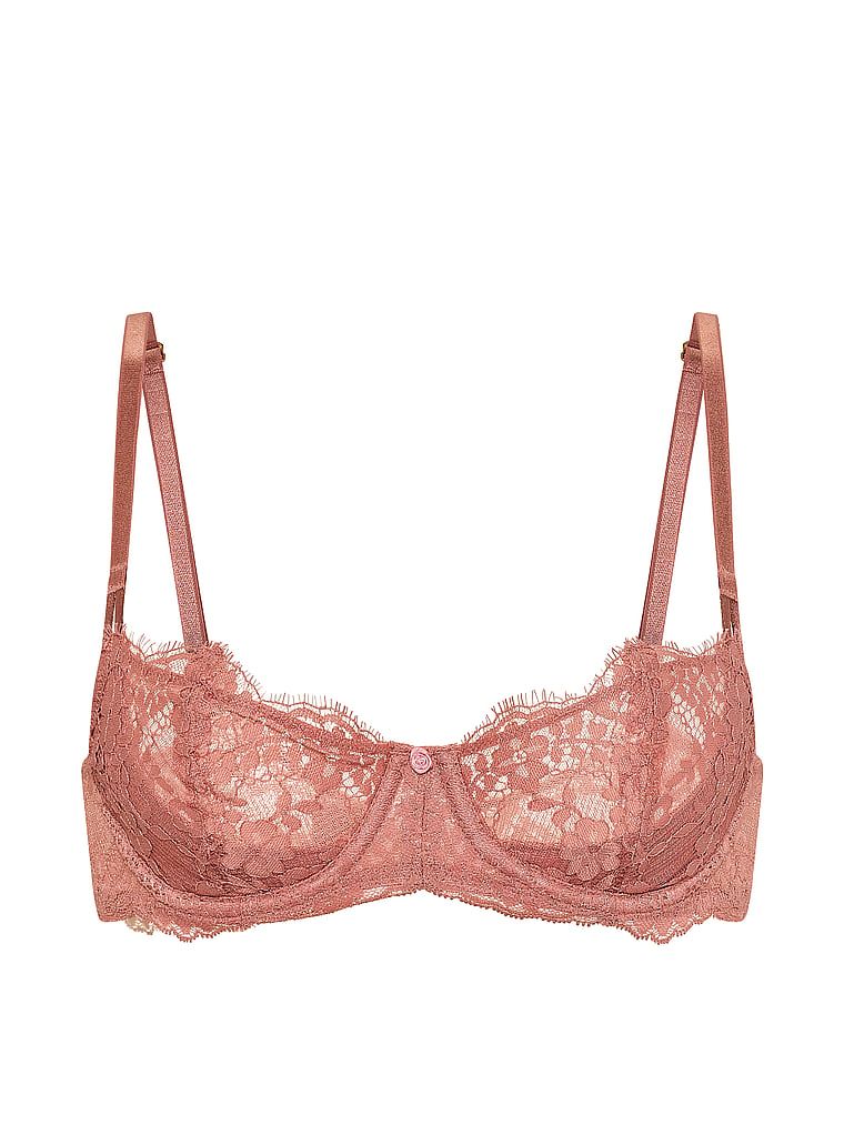 Wicked Lace Balconette fără sutien balconette cu căptușeală. Produsul este roz și provine din colecția Dream Angels.