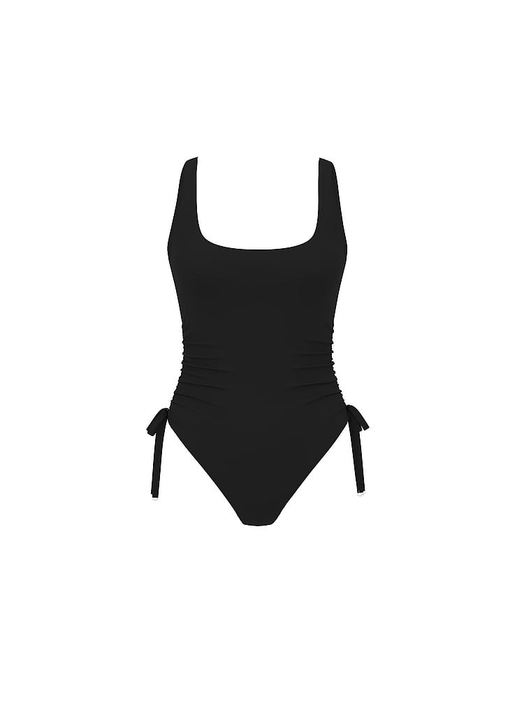 Costum de baie dintr-o piesă: Essential Itsy. Produsul este negru și provine din colecția Victoria's Secret Swim.