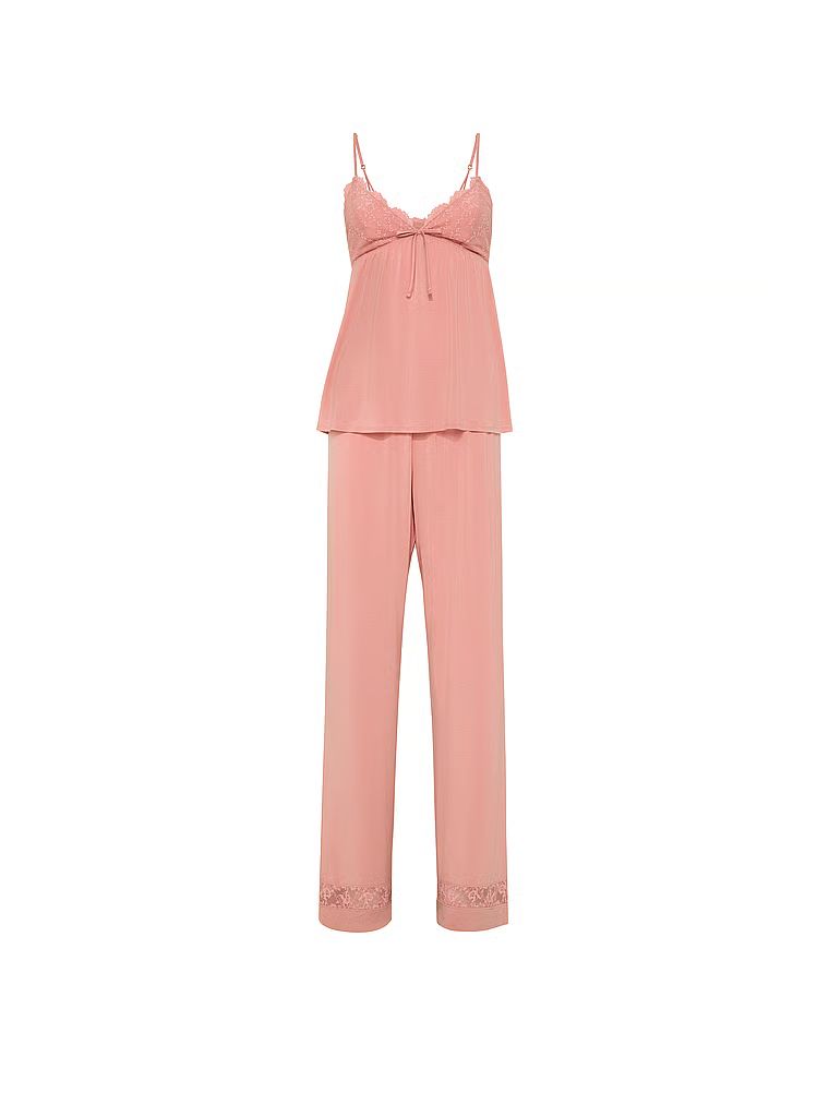Pijamale modale - o bluză cu bretele și pantaloni lungi SoSoft. Produsul este roz și provine din colecția Victoria's Secret.