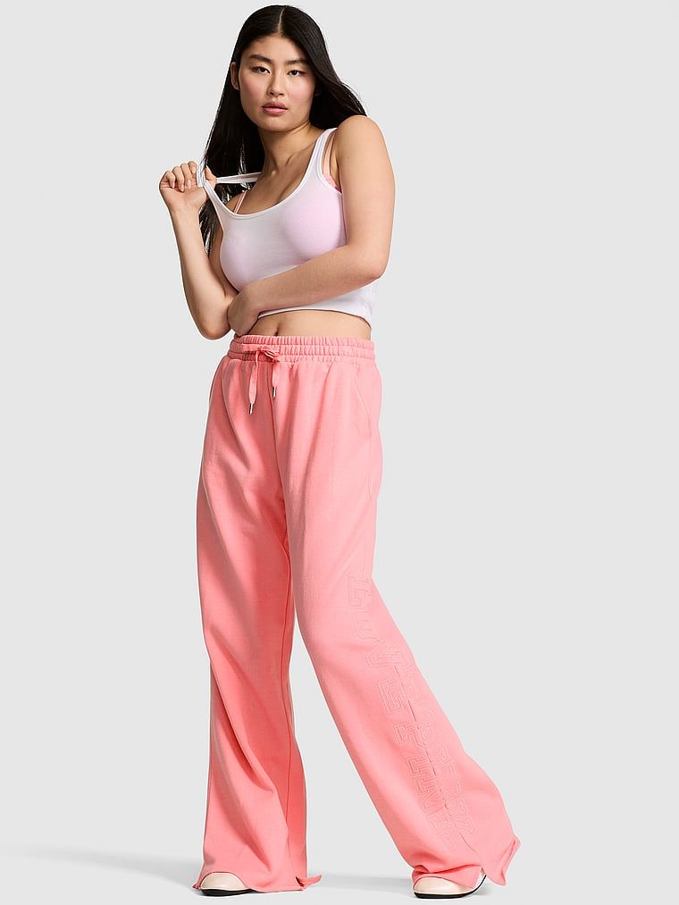 Pantaloni de trening cu croi larg și tiv despicat Campus Fleece