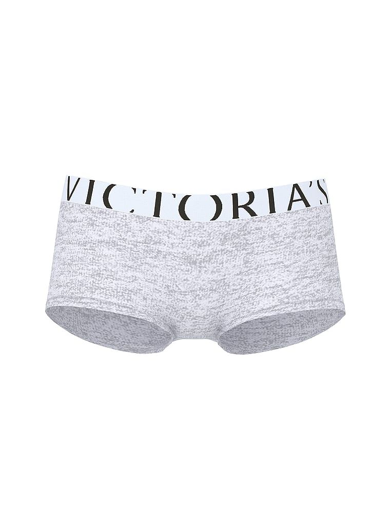 Pantaloni scurți de bumbac au explodat logo-ul Boyshort. Produsul este de culoare gri și provine din colecția Bumbac.