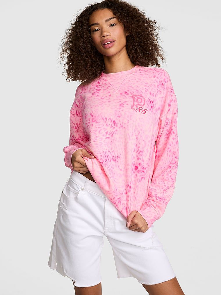 Bluză oversize cu decolteu la baza gâtului Campus Fleece