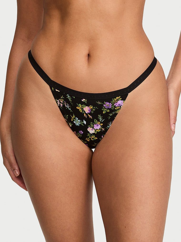 Victoria's Secret Chiloți V-String din bumbac extensibil