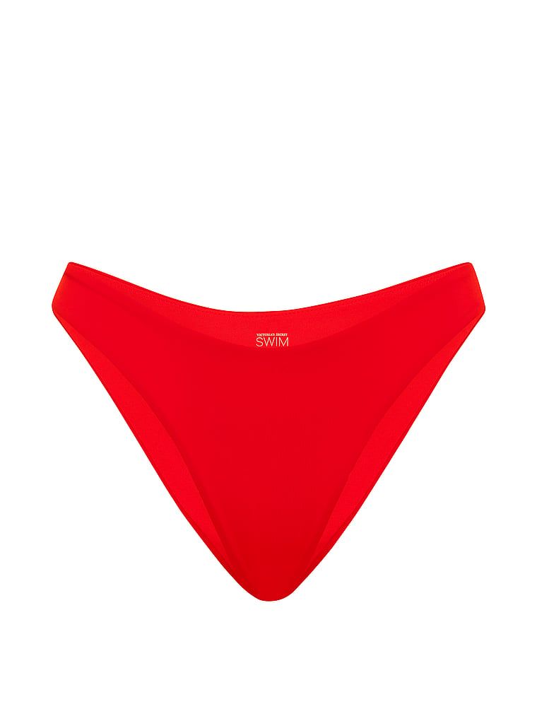 Slip esențial brazilian de bikini. Produsul este roșu și provine din colecția Victoria's Secret Swim.
