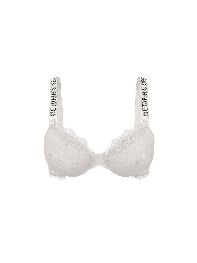 Very Sexy Sutien cu Push-Up din dantelă în formă de trandafir Bombshell Add-2-Cups cu bretele strălucitoare