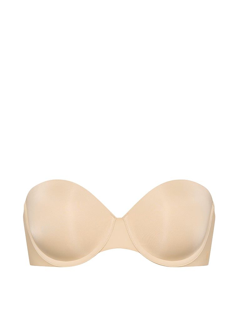 Sutien pushless fără bretele Uplift. Produsul este de culoare bej și provine din colecția Invisible by Victoria's Secret.