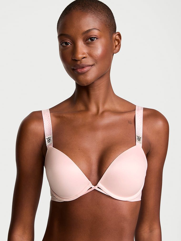 Very Sexy Sutien Push-Up cu bretele presărate cu strasuri