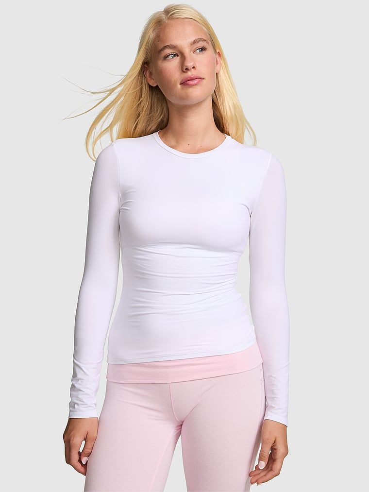 PINK Tricou elastic PINK Base cu mânecă lungă