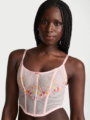 Dream Angels Top cu corset cu broderie Bloom