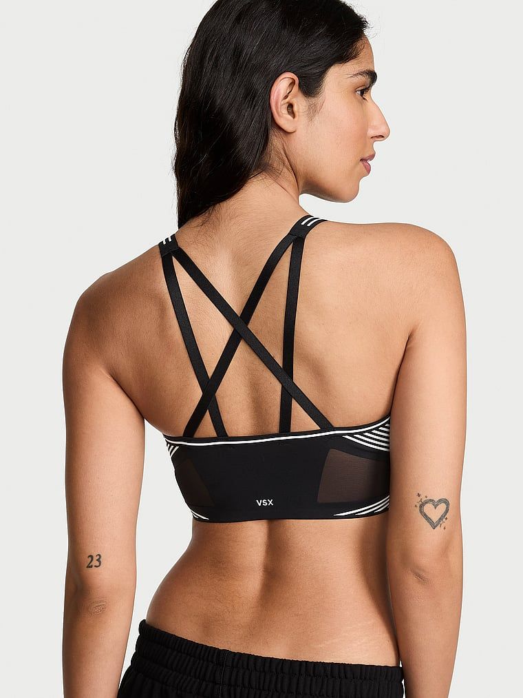 Sutien sport VSX Elevate Refined Contours. Produsul este negru și provine din colecția VSX.