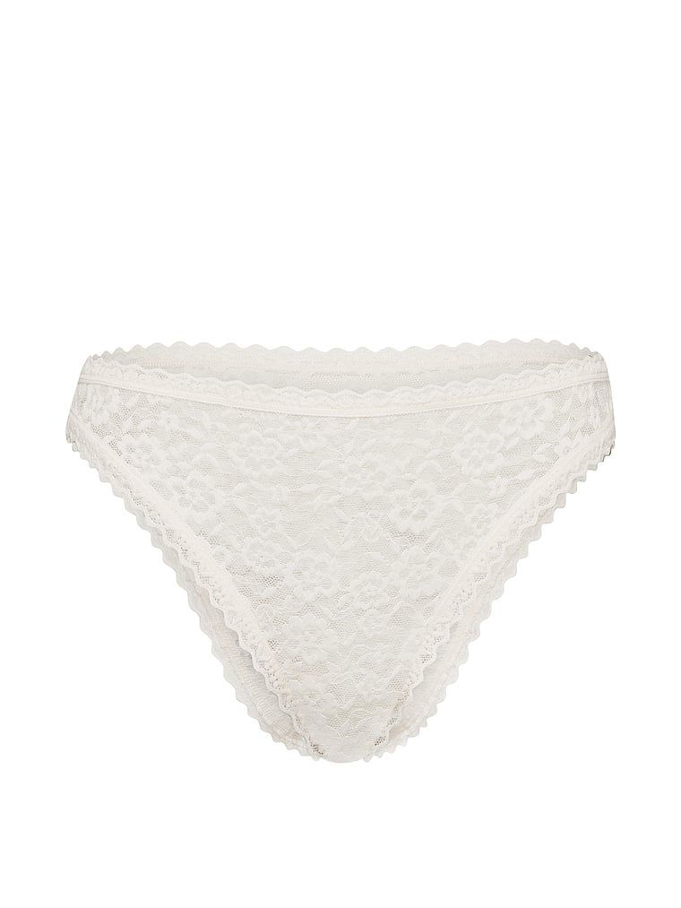 Chiloți din dantelă, dantelă anii '90. Produsul este de culoare albă și provine din colecția Lacie.