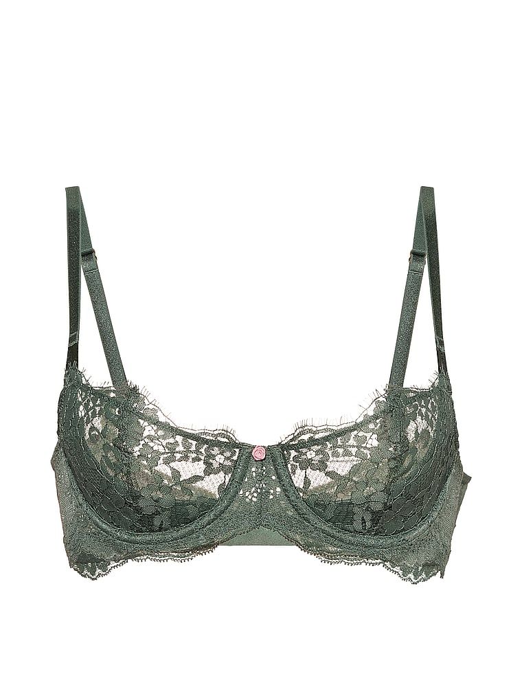 Wicked Lace Balconette fără sutien balconette cu căptușeală. Produsul este verde și provine din colecția Dream Angels.