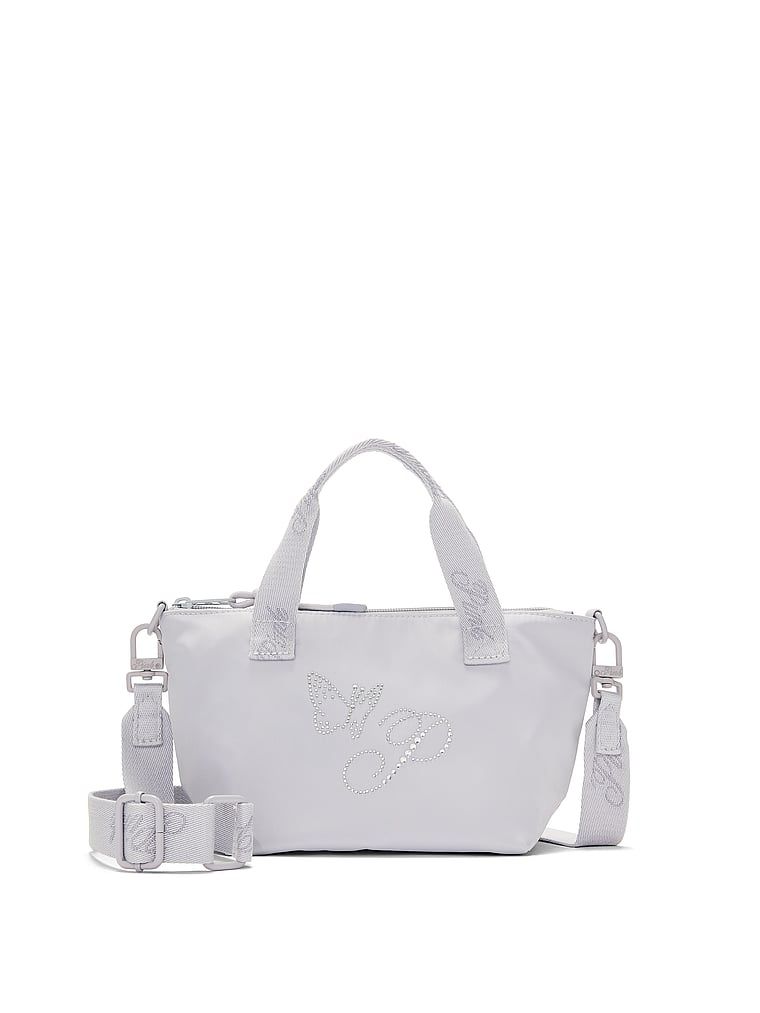 Geantă mini tote din nailon, de purtat crossbody
