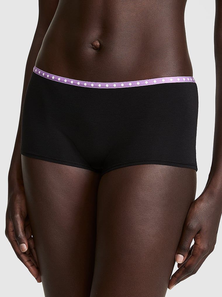 Chilot boyshort din bumbac cu logo