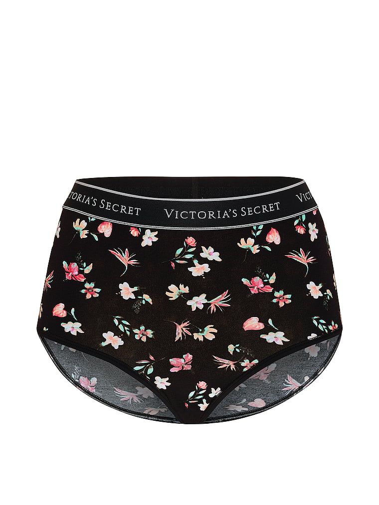 Chiloți din bumbac cu logo-ul brandului și talie înaltă. Produsul are un model floral și provine din colecția Bumbac.