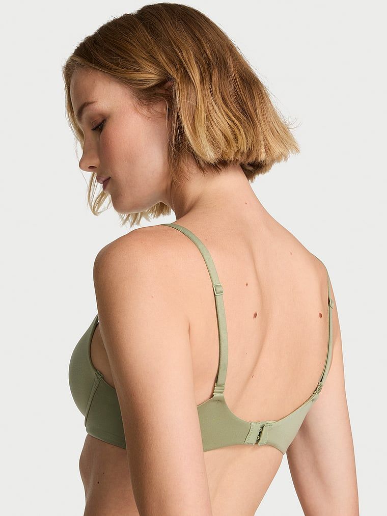 Sutien Smooth Demi ușor căptușit. Produsul este de culoare verde și provine din colecția Body by Victoria.