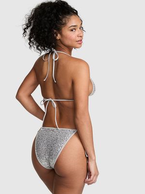 Slip bikini cheeky cu legături laterale