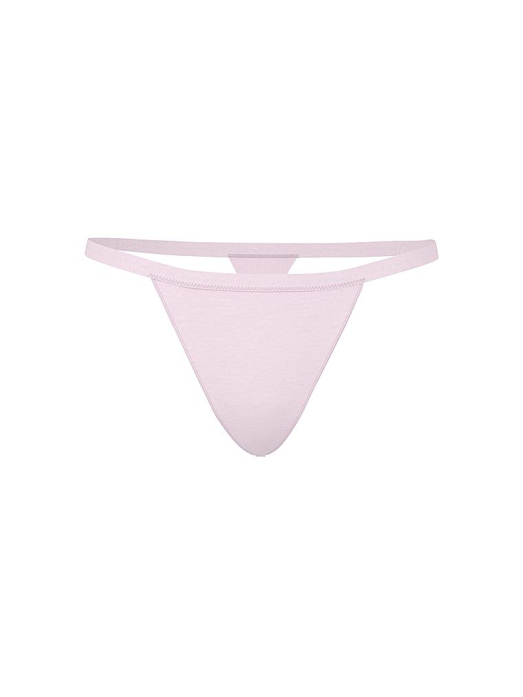 Tanga de bumbac elastic. Produsul este de culoare mov și provine din colecția Victoria's Secret.