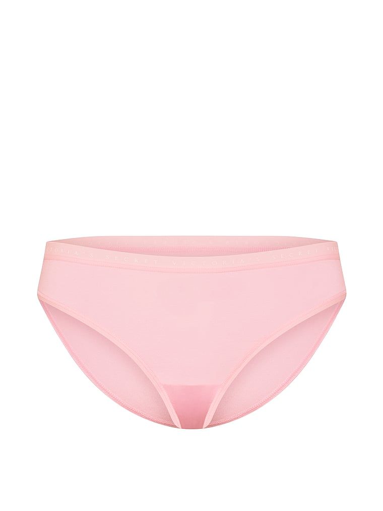 Chiloți de bumbac Bikini. Produsul este roz și provine din colecția Victoria's Secret.