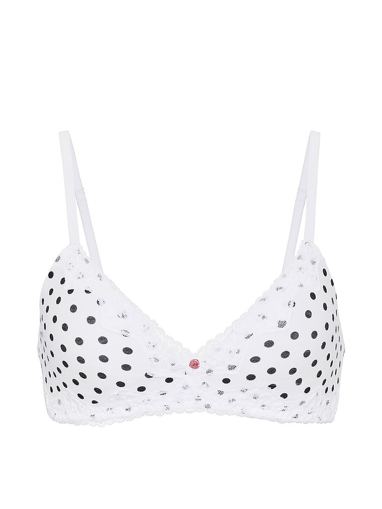 Sutien din bumbac ușor căptușit, fără sârmă, dantelă-margine. Produsul este modelat și provine din colecția de tricouri.