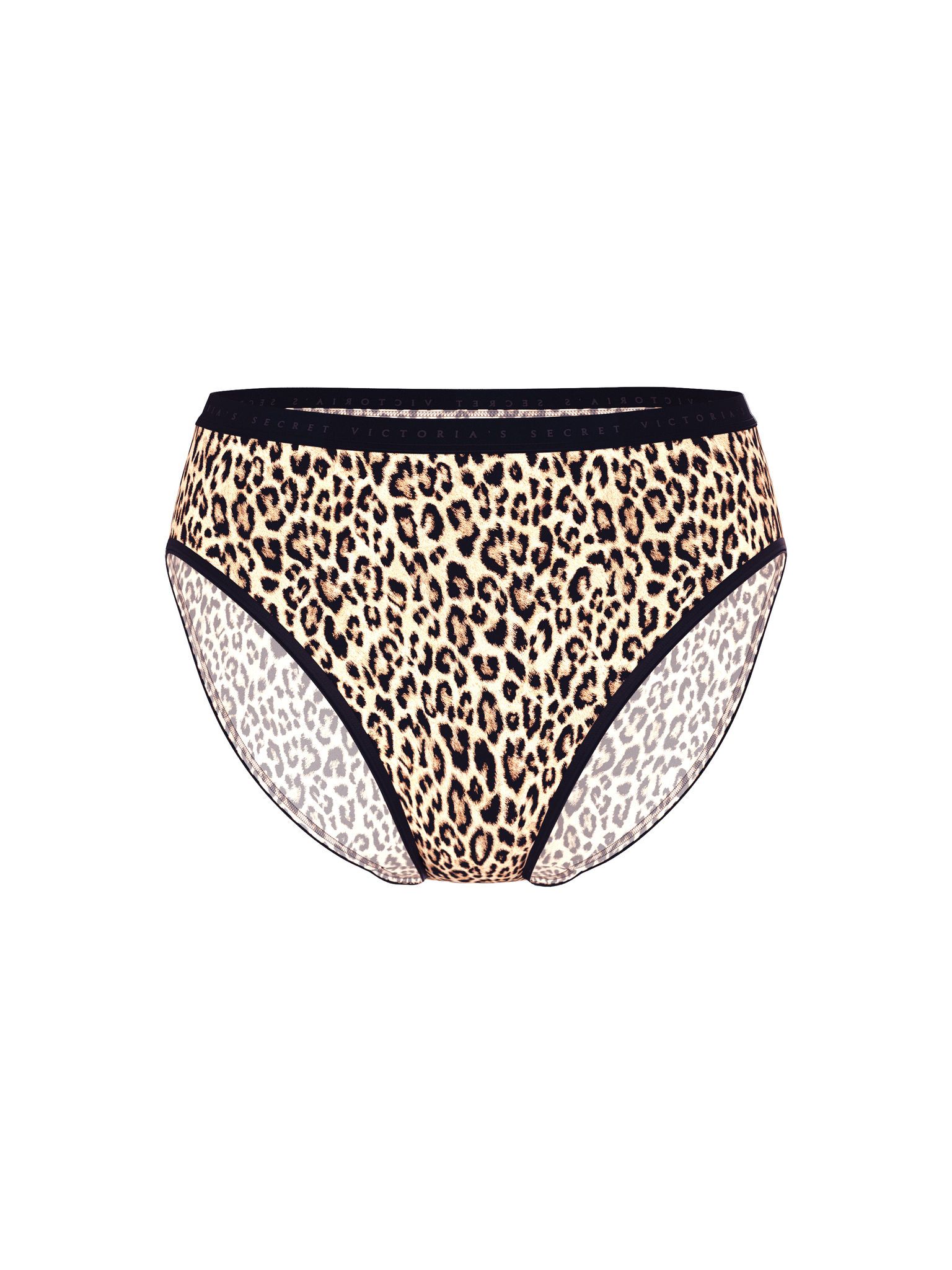 Chiloți din bumbac High-Leg Slip cu picioare înalte. Produsul are un model cu motiv animal și provine din colecția Victoria's Secret.