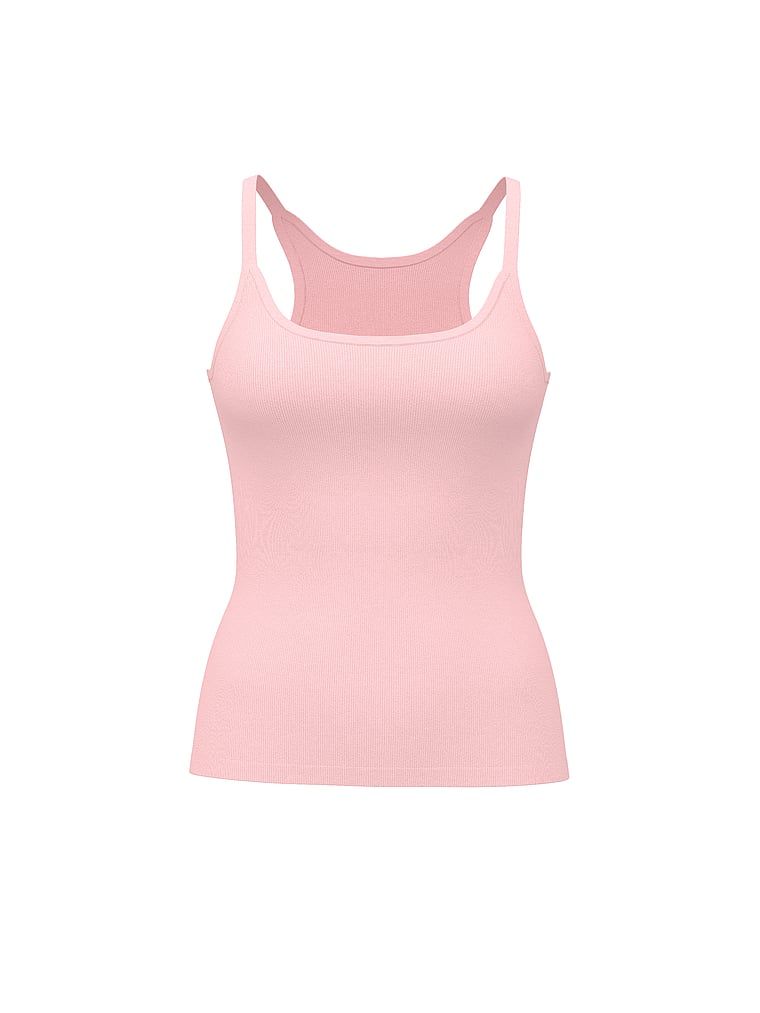 Topul de dormit din bumbac mix & match. Produsul este roz și provine din colecția Victoria's Secret.