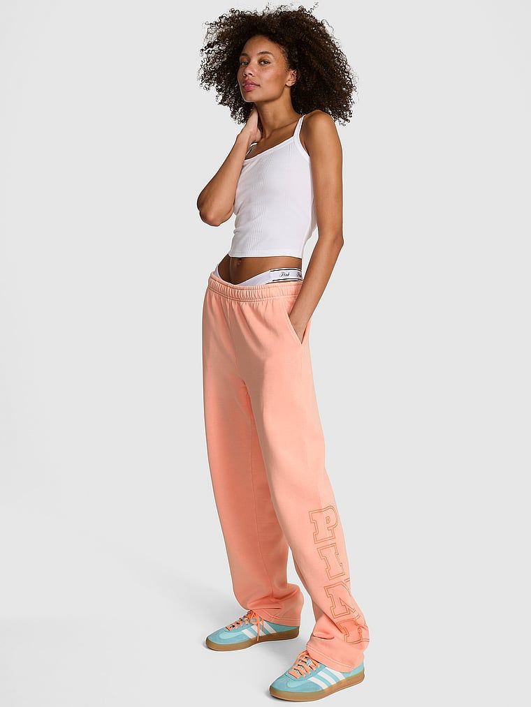 Pantaloni pentru sport Ivy, drepți, din material fleece