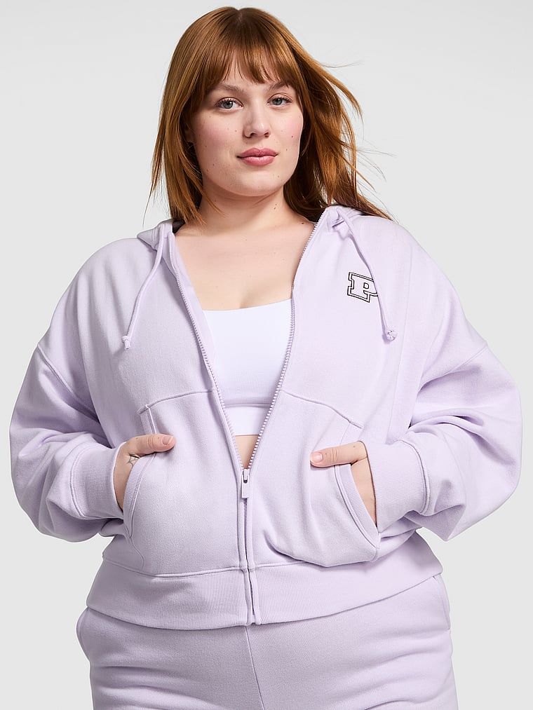 Hanorac lejer cu fermoar, din material fleece Everyday