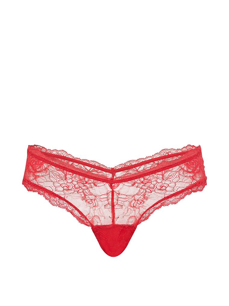 Chiloți din dantelă cu picioare înalte Rose Lace Cheeky. Produsul este roz și provine din colecția Very Sexy.