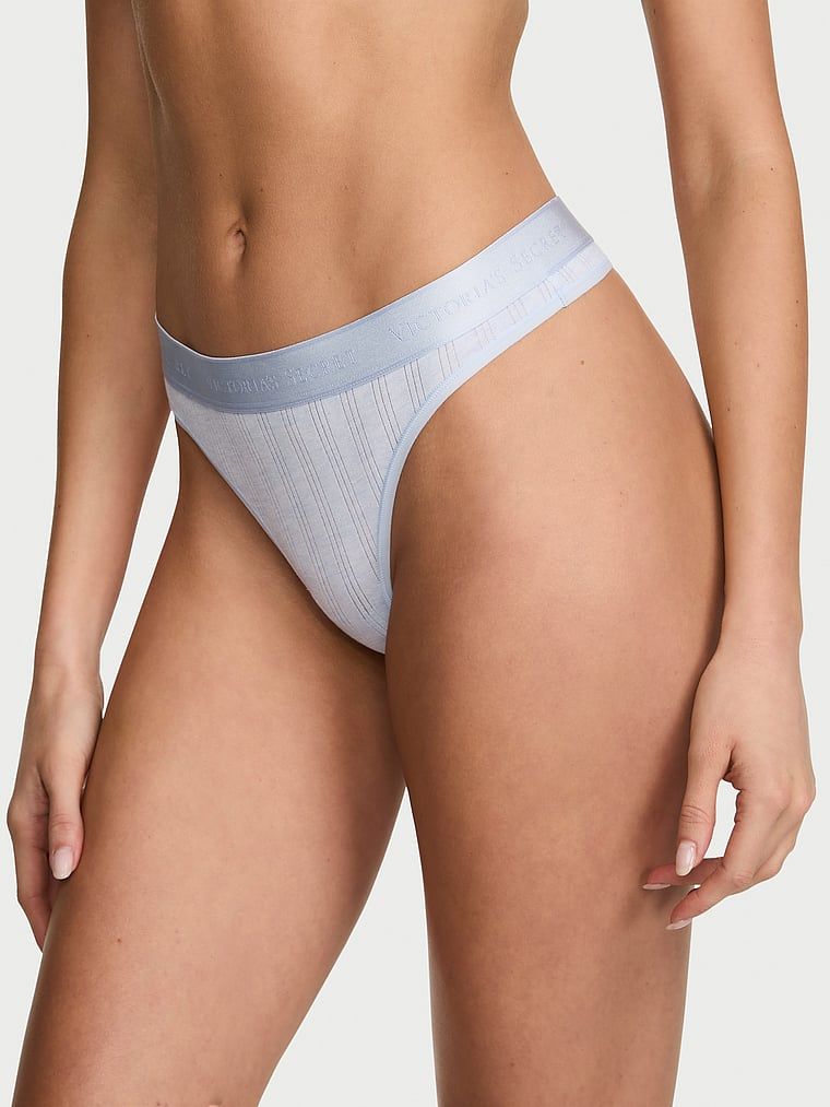 Tanga din stil SoSoft Ultra-Fine Logo. Produsul este de culoare albastră și provine din colecția Bumbac.