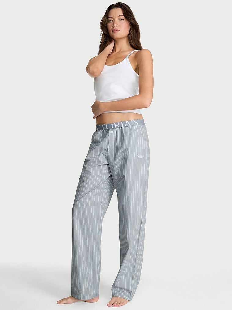 Victoria's Secret Pantaloni de pijama din bumbac Mix & Match Sleep Heritage