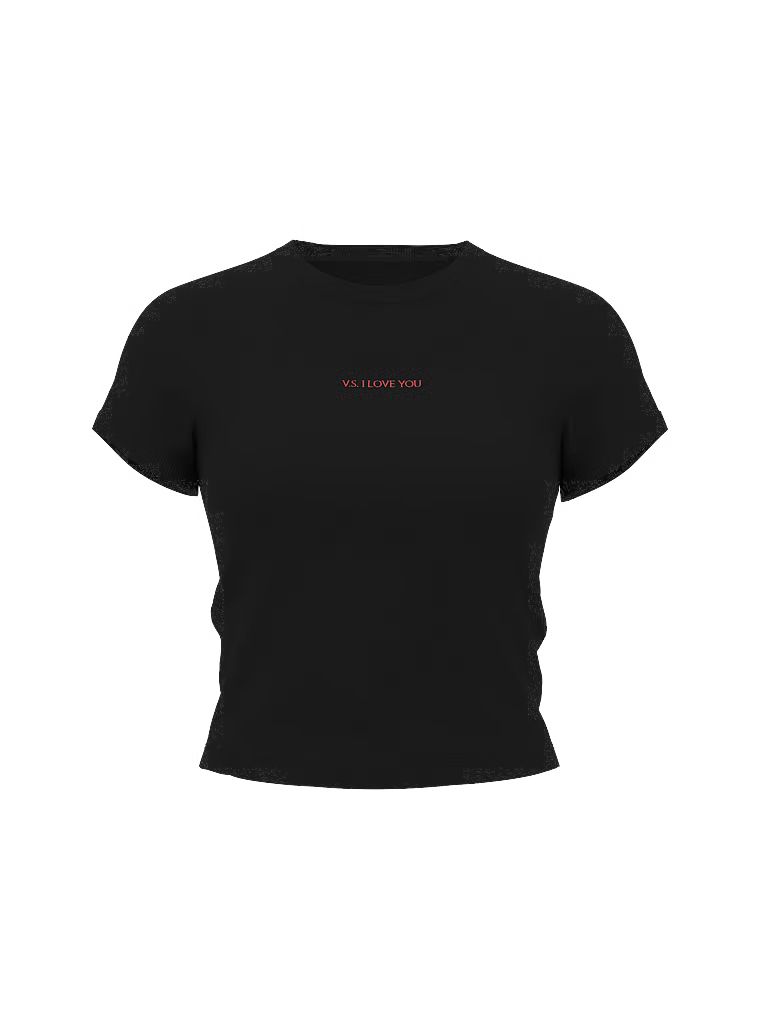 Tricou de bumbac. Produsul este negru și provine din colecția Angel Essentials.