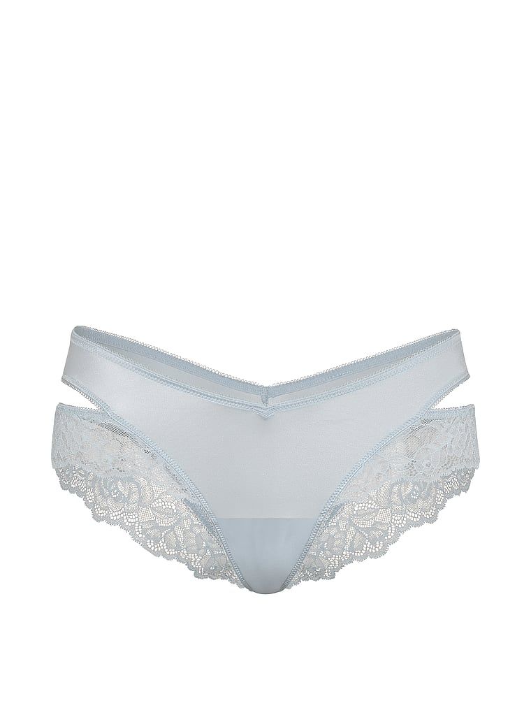 Chiloți din dantelă cu decupaje pe laterale Cut-Out Cheeky. Produsul este de culoare albastră și provine din colecția Very Sexy.